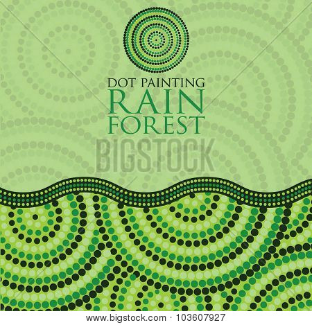 Dot Painting Invite/ Greeting Card In Vector Format.