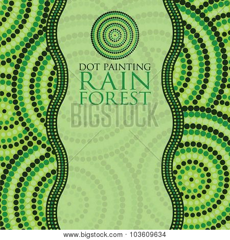 Dot Painting Invite/ Greeting Card In Vector Format.