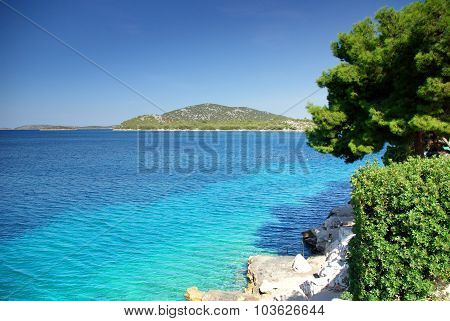 Panorama Of Warm And Clean Sea, Croatia Dalmatia