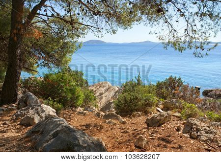 Rocky Coast Of The Turquoise Sea, Croatia Dalmatia