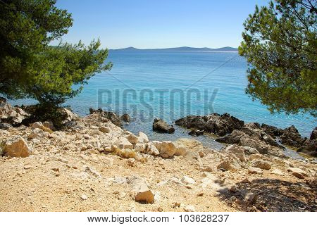 Rocky Coast Of The Turquoise Sea, Croatia Dalmatia