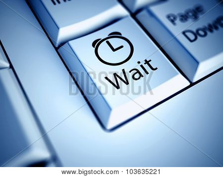 Keyboard And Time Button, Work Concept