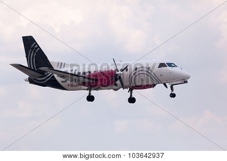 FORT LAUDERDALE, USA - May 24, 2015: A Silver Airways Saab 340B plus aircraft.