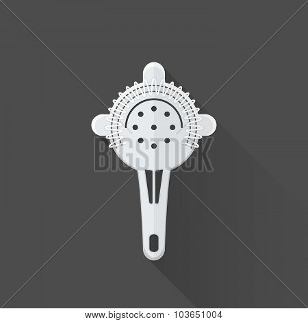 Vector Flat Style Barman Strainer Illustration Icon.