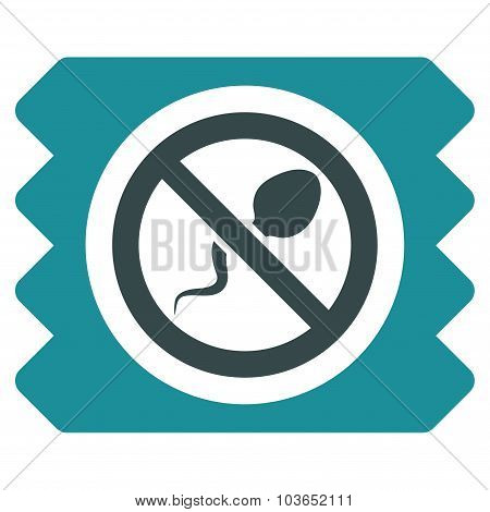 Spermicide Condom Flat Icon