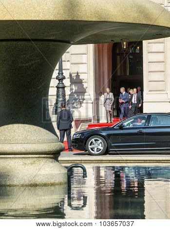 Former German President Christian Wulff Leaves The Celebration Of 25Th Day Of German Unity
