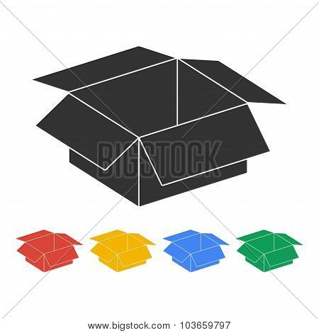Box Vector Illustration. Flat Design Style