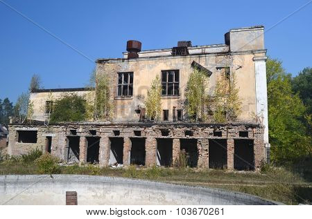 KIEV, UKRAINE - OCT 4, 2015: Abandoned radio communication centre on October 4, 2015 Kiev, Ukraine