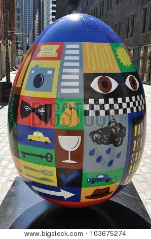 Display at The Faberge Big Egg Hunt in New York