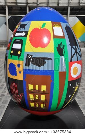 Display at The Faberge Big Egg Hunt in New York