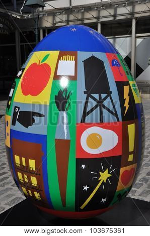 Display at The Faberge Big Egg Hunt in New York