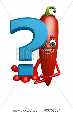Chilly Question Mark Cartoon Character Red Image & Photo (Free Trial) | Bigstock