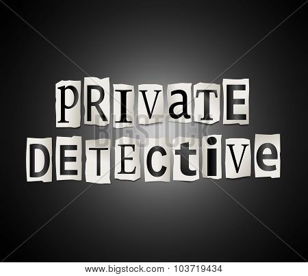Private Detective Concept.