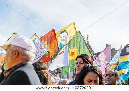 Demonstrators Protesting Against Turkish President Erdogan Policy