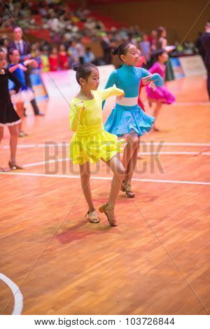 Zhongshan, China-oct 5, 2015:young Dancers Joining The 18Th Guangdong Dancespots Chamionship Competi