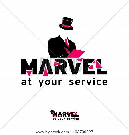 Template For Service Company, Marvel At Your Service - Logo, Brand, Emblem