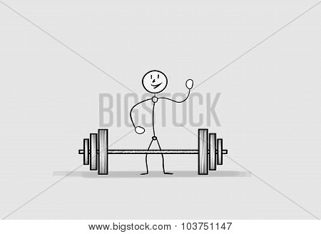 Man With Dumbbell