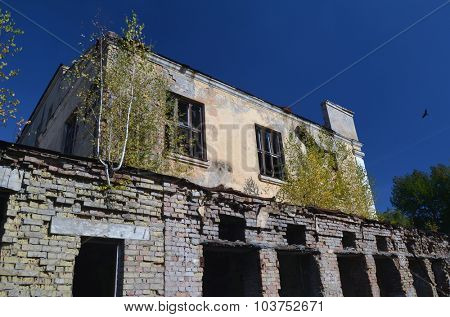 KIEV, UKRAINE - OCT 4, 2015: Abandoned radio communication centre on October 4, 2015 Kiev, Ukraine