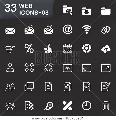 Vector icons for mobile phone interface and web
