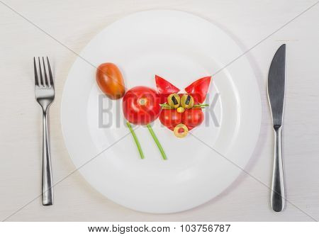 Cat Of Fresh Tomatoes