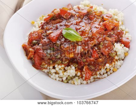 Chicken Cacciatore with Pearl Couscous