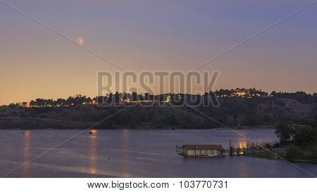 Red Moon Near Los Angeles, California