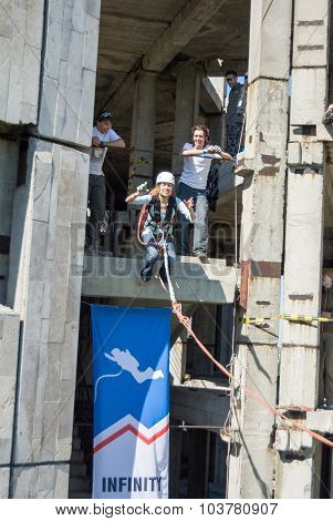 Extreme sports Ropejumping