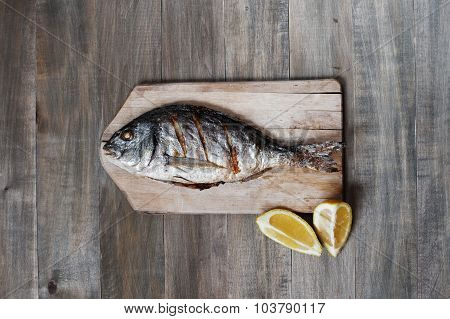 Prepared fish on on the table