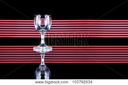 Glass Of Alcohol On Disco Background, Party