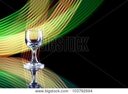 Glass Of Alcohol On Disco Background, Party