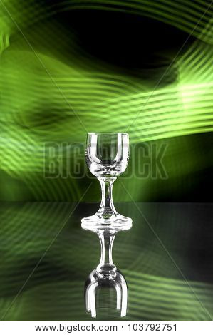 Glass Of Alcohol On Disco Background, Party