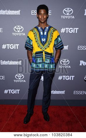 LOS ANGELES - SEP 26:  Alfred Enoch arrives to the TGIT Premiere Red Carpet Event  on September 26, 2015 in Hollywood, CA.                