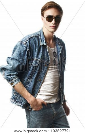 Fashion portrait of the young man