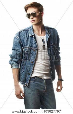 Fashion portrait of the young man