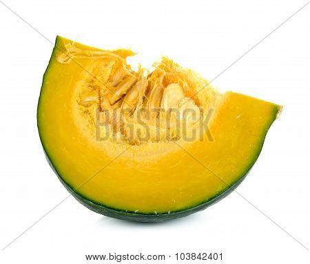 Green Pumpkin Isolated On The White Background