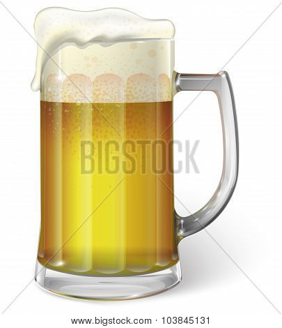 Mug with beer. Vector