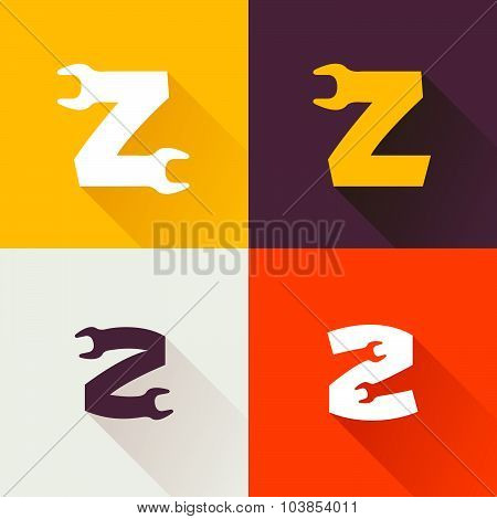 Z Letter Wrench Logo Vector & Photo (Free Trial) | Bigstock