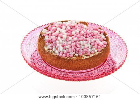 Dutch tradition while baby born isolated over white background