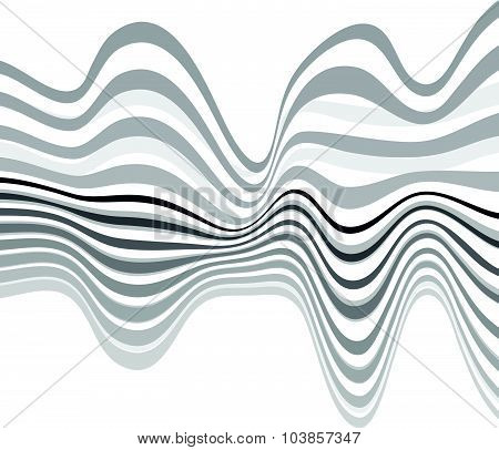 Mobious Optical Art Wave Vector Background Black And White