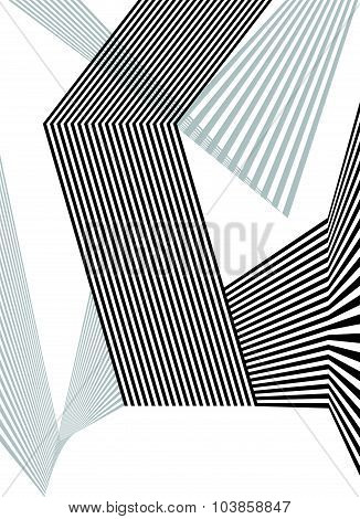 Black And White Mobious Wave Stripe Optical Design