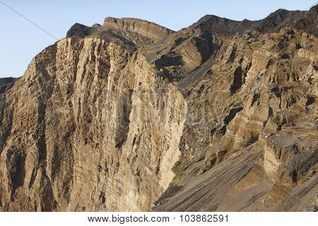 Azores Volcanic Coastline Landscape In Faial Island. Ponta Dos Capelinhos