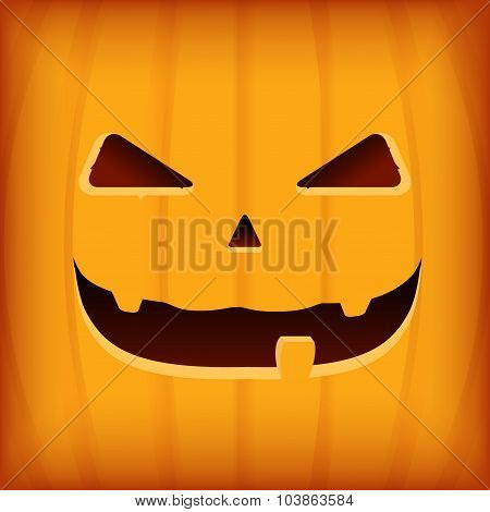 Halloween Greeting Card Design template with orange pumpkin