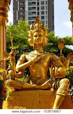 Siddharta   In The Temple Bangkok Asia  Three Face