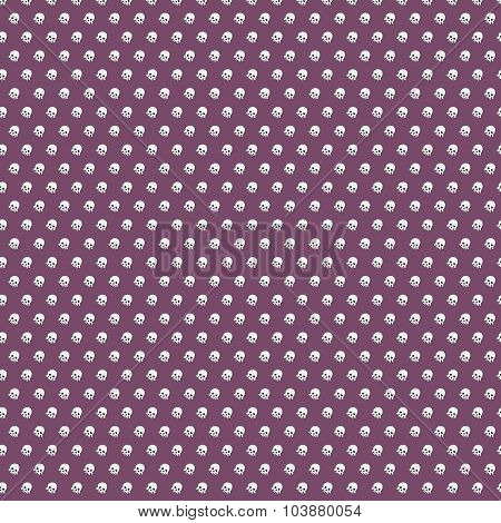 Small Skulls Seamless Pattern