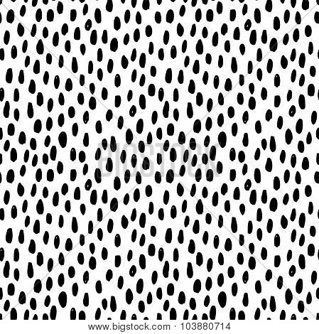 Vector Seamless Trendy Modern Brush Spot Pattern