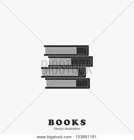 Black Books Icon. Vector Illustration.
