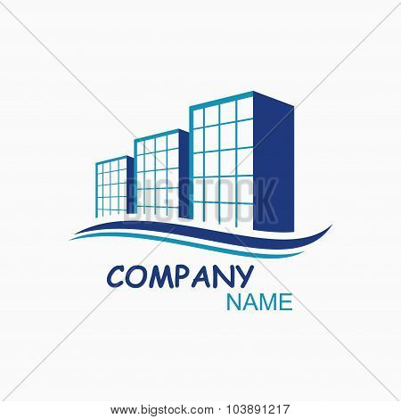 Houses icon. Logo real estate Vector Illustration.