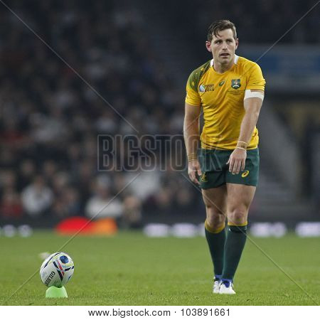 TWICKENHAM, ENGLAND - OCTOBER 03 2015: The 2015 Rugby World Cup Pool A match between England and Australia at Twickenham Stadium on October 03, 2015 in London, United Kingdom.