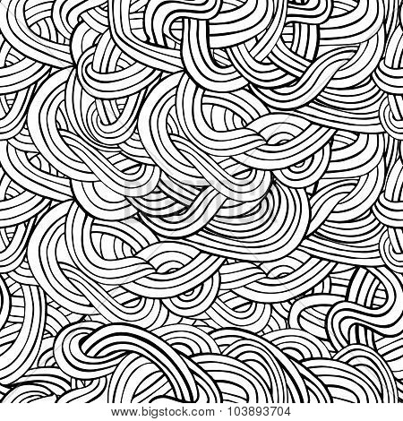 Seamless Abstract Waves And Curves Pattern