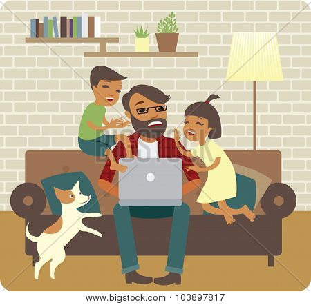 Young Father Freelancer
